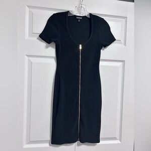 EXPRESS Black zip dress